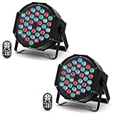 U`King 2er Pack LED Par Strahler 36 LED Bühnenlicht Partylicht RGB DMX512 mit...