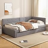 LinoraFurn Daybett 90X200cm, Tagesbett mit Rollbett, Schlafsofa, Einzelbett (Ohne Matratze),...
