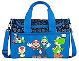 Scooli - Super Mario Sporttasche für Kinder - 23 x 35 x 16 cm - geräumiges Hauptfach -...