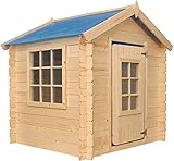 Timbela M570M-1 Kinderspielhaus aus Holz -Spielhaus im Freien für Kinder - 111x113xH121 cm/0.9 m2...