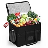 Kühltasche 40L Faltbar Picknicktasche, ZXK CO Große Thermotasche Isoliertasche für Camping...