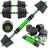 C.P.Sports 2in1 Kurzhantel & Langhantel Set 30kg / 40kg | Hantelscheiben – Gewichte –...