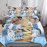 ZHONGZ Samsung Argentina Duvet Cover Set,3D Printed Lionel Messi Bedding Bed Linen Set,Soft...