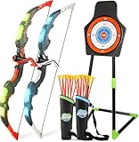 Handwell Pfeil und Bogen Kinder, LED-Bogenschießset, Indoor/Outdoor Spielzeug mit...