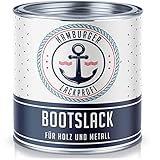 Hamburger Lack-Profi Bootslack MATT für Holz und Metall farblos Klarlack Yachtlack Yachtfarbe...