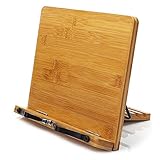 wishacc Holz einstellbar faltbar Leseständer/Buchhalter/Kochbuchhalter/Cookbook stand/Book...