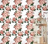MEIZONGHUOJI Selbstklebend Tapete Rosenblüten Tapete 45 * 300Cm Selbstklebende Folie Abnehmbar...
