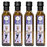 Health Seed® 4x500 ml / 2 Liter - Öl für Senioren - Leinöl Walnussöl Mariendistelöl...