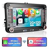 Autoradio mit Navi Bildschirm für VW T5 Golf 5 6 Polo Sharan Seat Passat Tiguan,7 Zoll Golf Radio...