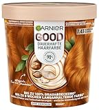 Garnier GOOD Dauerhafte Haarfarbe 7.43 Kurkuma Kupfer – Coloration ohne Ammoniak, bis zu 100%...