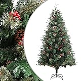 Weihnachtsbaum mit Tannenzapfen, grün, 195 cm, PVC & PE