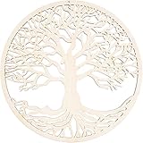 TSKDKIT Baum des Lebens Holz Tree of Life Wanddeko Holz Lebensbaum Wooden Wall Decoration(28cm)