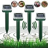 Ultraschall Maulwurfvertreiber für Mäuse, Maulwurfschreck für den Garten, Solar Maulwurfabwehr,...