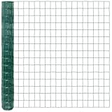 VOSS.garden 10m Gitterzaun 150cm Premium Maschendrahtzaun 100x75mm Gartenzaun Grün Wetterfest...