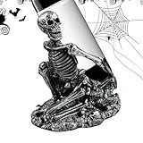 Generisch Weinflaschenregal,Halloween Dekoration Schädel Weinhalter - Kunstharz Aufbewahrung Deko...