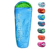 meteor Premium Kinder-Schlafsack Sommer Ultraleicht Kinder Hüttenschlafsack Komfortbel Jugendliche...
