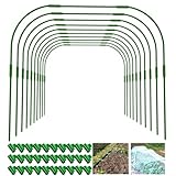 10 x Pflanztunnel, 82x82cm Garden Tunnelbögen, Folientunnel Bögen für Hochbeet, Rostfrei Durable...