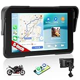 SIXWIN Carplay Motorrad Display für Motorcycle mit Wireless Carplay Android Auto, 5 Zoll HD...