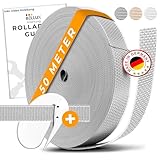 BELLUX Rolladengurt 50 Meter [Made in Germany] inkl. Gurtschneider | 14mm - extrem reissfest - bis...