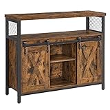 VASAGLE Sideboard, Küchenschrank, Aufbewahrungsschrank, mit 2 Schiebetüren, 33 x 100 x 80 cm,...