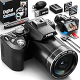 NBD 8K Digitalkamera 64MP mit Autofokus & 16X Zoom, 3' 180° Drehdisplay, WiFi – Leichtes 500g...