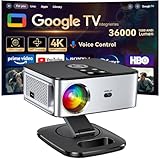 Beamer【1500 ANSI & Google TV】 HORLAT Beamer 4K Heimkino, Full HD 1080P WiFi6 Bluetooth,...