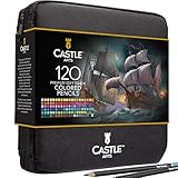 Castle Art Supplies 120 Buntstifte Set | Hochwertige Farbminen mit weichem Kern für erfahrene...