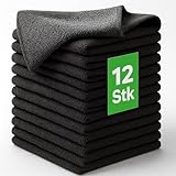 Kemes Putzlappen Mikrofasertücher Putztücher Set 12er Pack zur trockenen und feuchten Anwendung -...