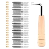 Iunipusy Premium Lyre Harfe Stimmnägel Set mit Nieten und L-förmigem Stimmschlüssel - für...
