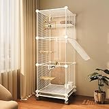 Kleintierkäfig mit 5 Ebenen, mit Universalrad, extra groß, Metall, für ausgewachsene Ratten,...