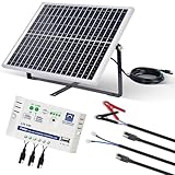 ECO-WORTHY 25W 12V Monokristallines Solarmodul Solarpanel Kit: 25W Solarpanel + Verstellbare...