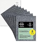 STARKL® [4mm] Filzgleiter selbstklebend zum Zuschneiden I 8 Stück 16 x 20cm I Filzgleiter für...