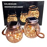 2x LED Solarglas - LED Solar Einwegglas 30 LEDs 11,5x14,5cm warmweiß inkl. Akku - 2 Gläser im Set...