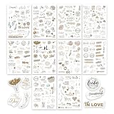 colortouch Aufkleber Hochzeit Gästebuch (325 Motive), Sticker Hochzeit für Fotoalbum, 10 Blatt...