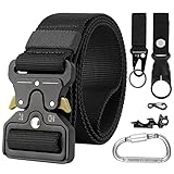 Simpeak Taktischer Gürtel, 1,5 x 49,2 Zoll, Hochleistungs Gürtel Herren, Militär Stil Buckle...