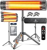 KESSER® Infrarotstrahler Heizstrahler Terrassenstrahler 2500W mit Fernbedienung inkl. Schutzhülle...