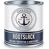 Hamburger Lack-Profi 2K Bootslack GLÄNZEND für GFK, Kunststoff & Polyester Weiß RAL 9010...