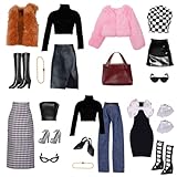 17 Stück Kleidung und Zubehör für 11,5 Zoll Mädchen Puppen Plüsch Westen Set Plüsch Mantel Set...