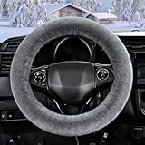 FINEVERNEK Plüsch Lenkradbezug, Winter Auto Lenkradschutz, Flauschige Lenkradabdeckung, Universal...
