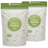 Nutri + Natures Protein Vanille 1000 g - natürliches Proteinpulver ohne Süßungsmittel Zucker &...