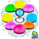 HUTRADE Wasserbomben Selbstschließend, 8 Stück Eine Sekunden Schnellfüller Magnet...