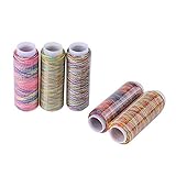 5pc Multicolor Gradient Sewing Quilting Stickgarnspulen Kleidungsstück Zubehör Nähgarn geeignet...