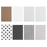 UKCOCO Schwarz Weißes Kopierpapier 80 Blatt Seidenpapier Geschenkpapier Blumenstrauß Verpackung...