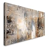 Paul Sinus Art GmbH Abstrakt 120x 50cm Panorama Leinwand Bild XXL Format Wandbilder Wohnzimmer...