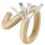 AGPTEK 3m Kabelschlauch, 12-20mm selbstschließend Kabelkanal, Flexibler gewebter Kabelmantel,...