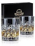 veecom Whisky Gläser, 315ml Whiskey Gläser, Old Fashioned Whiskygläser Rum Gläser Whiskey Glas...