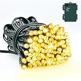 Dalugo Warmweiß Lichterkette, 5M 50 LED Lichterkette Weihnachten mit Timer, IP65 Wasserdicht...