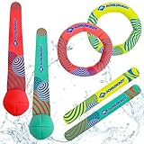 Schildkröt Diving Set Neopren Tauchset 6-teilig | 2 Tauchbälle, 2 Tauchringe, 2 Tauchstäbe |...