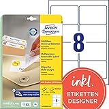 AVERY Zweckform L4745REV-25 Universal Etiketten (200 plus 40 Klebeetiketten extra, 96x63,5mm auf A4,...