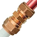 Kupplung Übergang Adapter mit Klemmring Verschraubung für Kupferrohr Aussendurchmesser 15 mm auf...